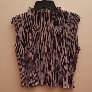 Jaipur Brown Zebra Print Blouse